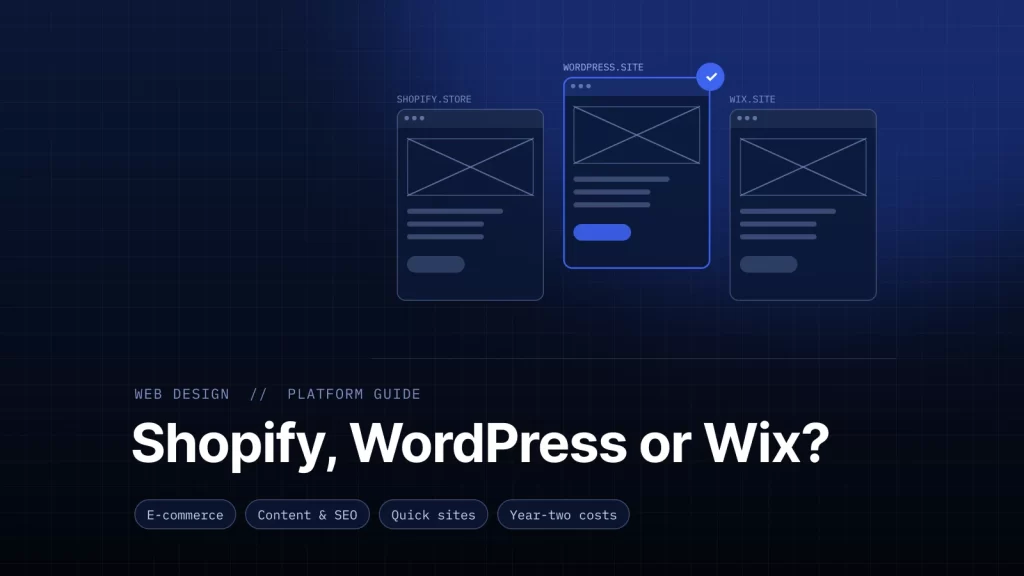 Shopify, WordPress or Wix? How I help clients pick the right platform