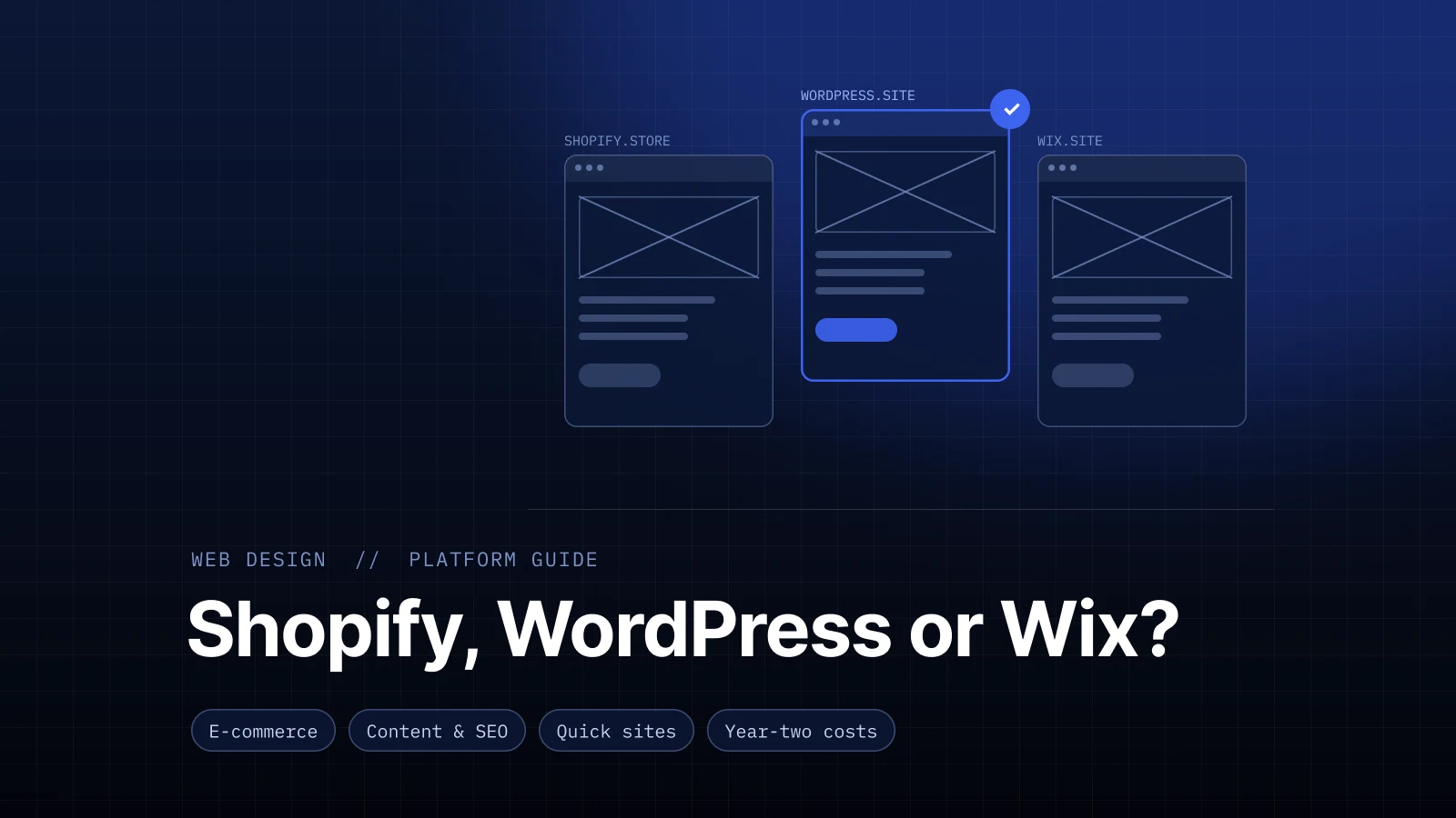 Shopify, WordPress or Wix? How I help clients pick the right platform