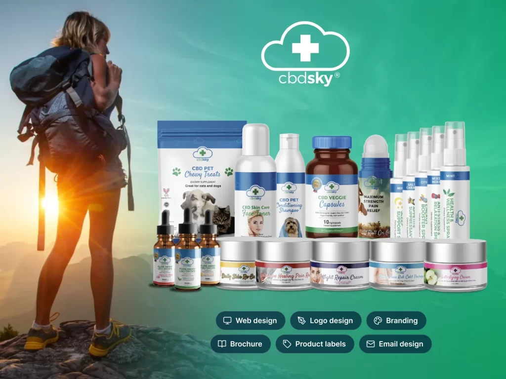 CBD wellness brand: catalogue, labels, email & web