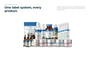 Product label system across the range
