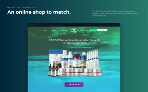 CBD wellness online shop homepage