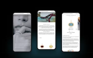 Home, collection and product pages on mobile