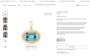 Product page with colour options