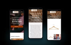 Home, collection and product pages on mobile