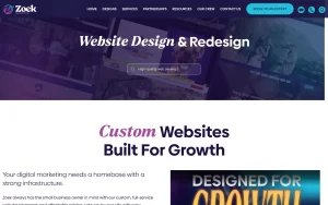 Web design service page