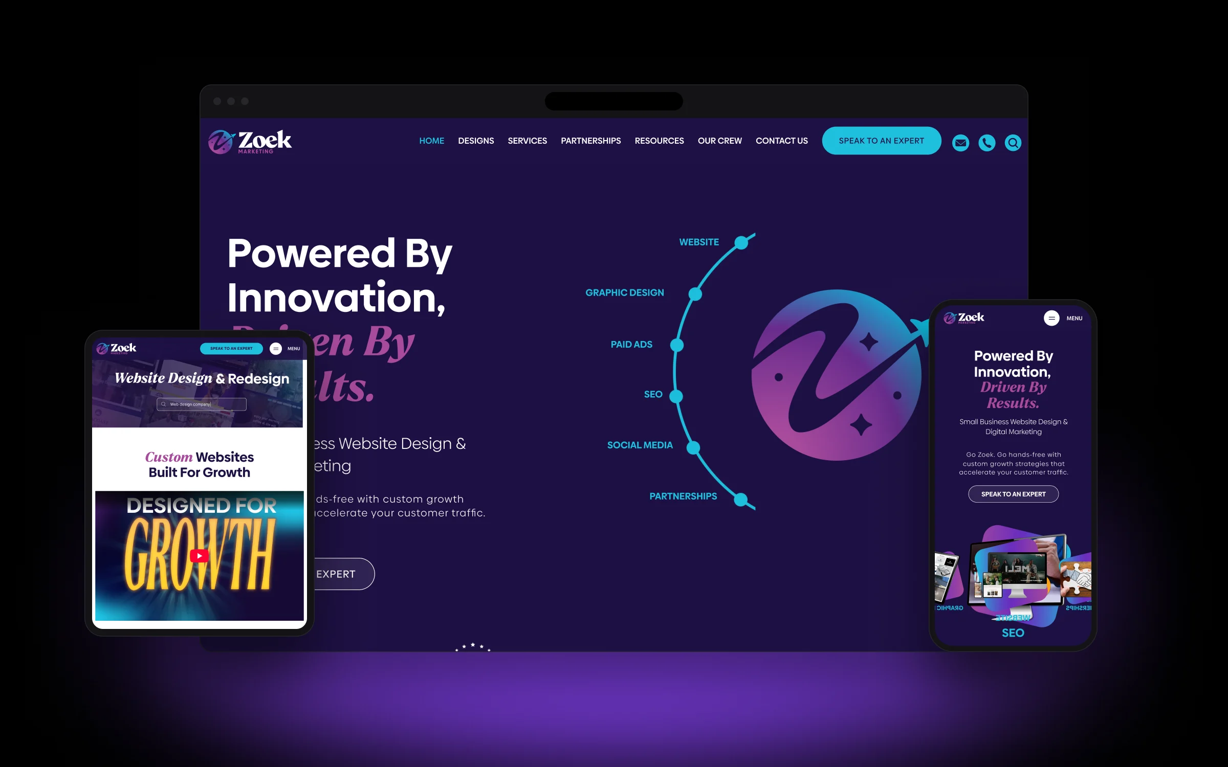 Marketing agency website redesign in Wix Studio