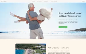 Landing page hero for couples and seniors