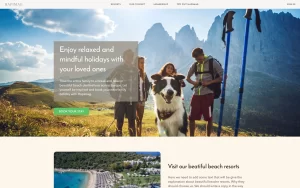 Landing page hero for families with dogs