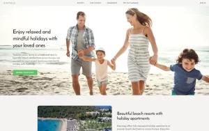 Landing page hero for young families