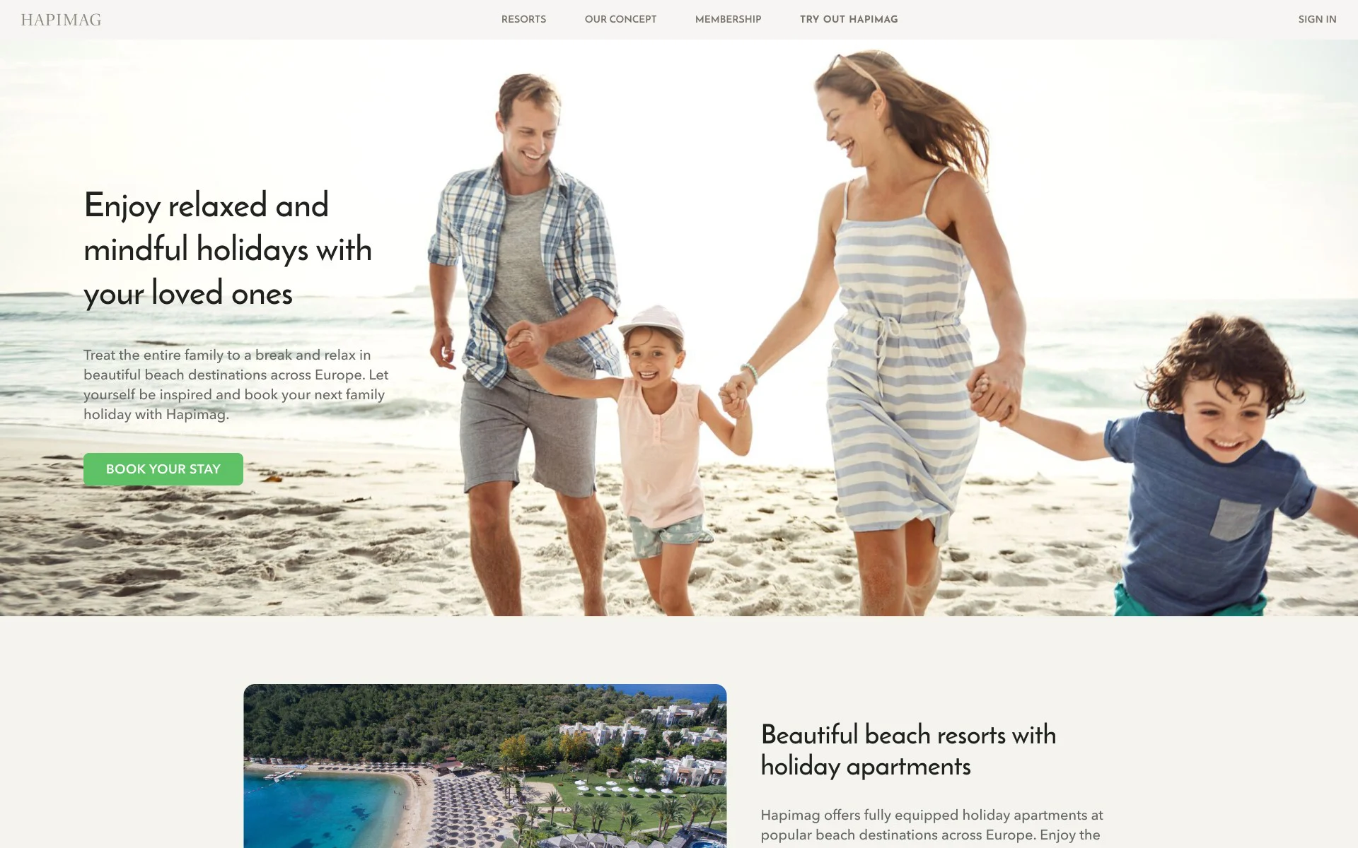 Beach · Families