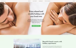 Wellness and spa landing page hero