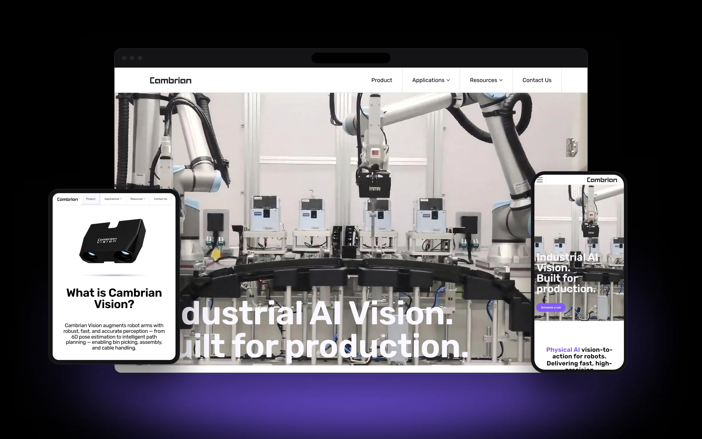 Robotics AI vision website built in Wix Studio