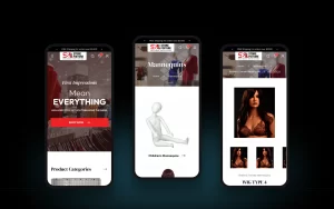 Home, collection and product pages on mobile
