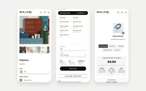 Product page and calculator on mobile