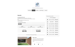 Rewards account page with ways to earn points