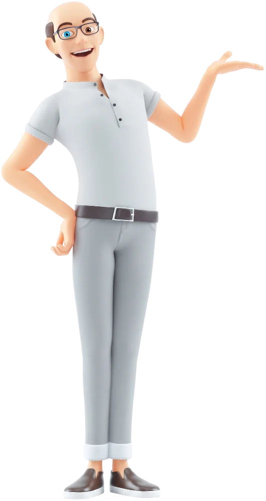 3D illustration of Vladimir presenting