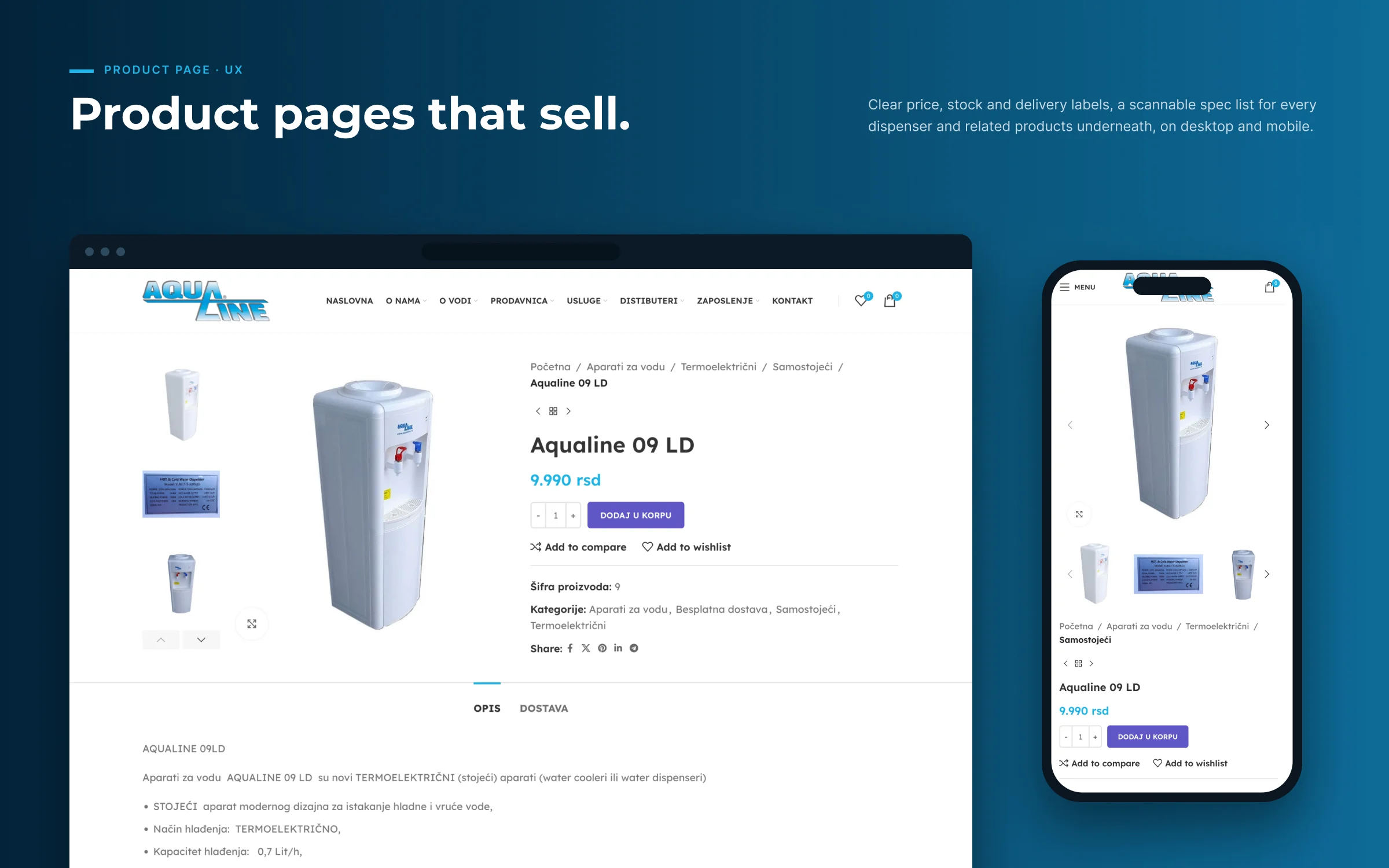 Product page